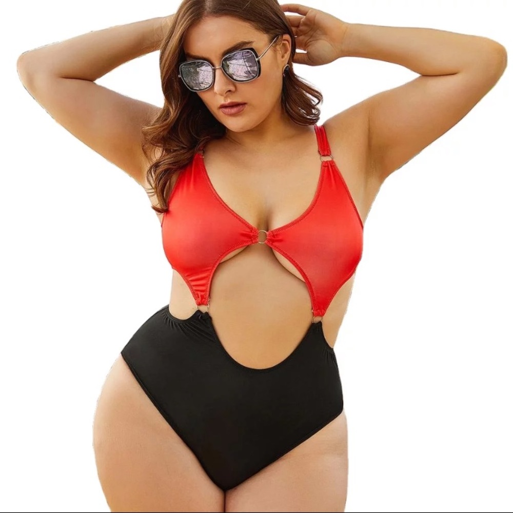 Plus Size Monokini Swimsuit